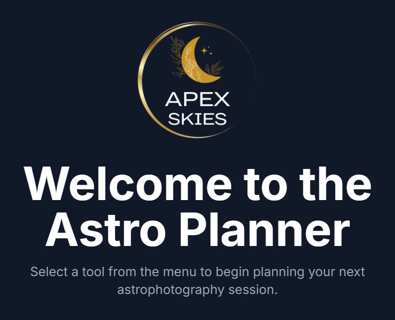 AstroPlanner - Página de Programação de Astrofotografias